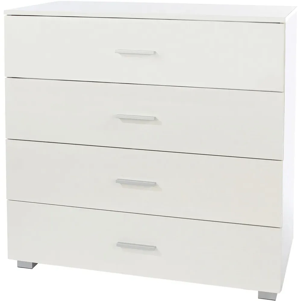 Lido 4 Drawer Chest of Drawers - White