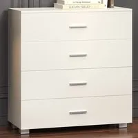 Lido 4 Drawer Chest of Drawers - White