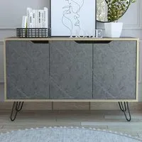 Manhattan 3-Door Medium Sideboard - Grey, Pine