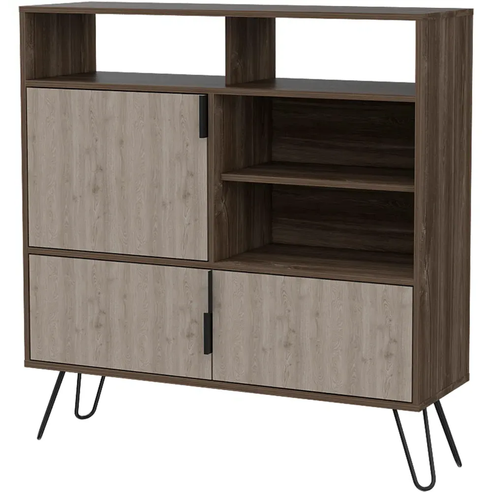 Nevada 3 Door High Sideboard - Brown, Oak