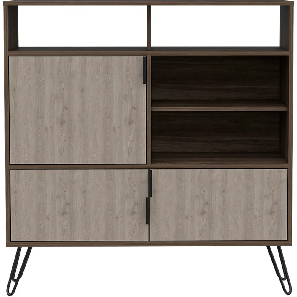 Nevada 3 Door High Sideboard - Brown, Oak