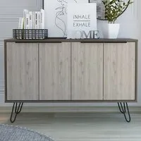 Nevada 4 Door Large Sideboard - Brown, Oak