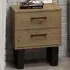 Texas 2 Drawer Bedside Cabinet - Brown, Pine