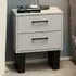 Texas 2 Drawer Bedside Cabinet - Grey, Pine