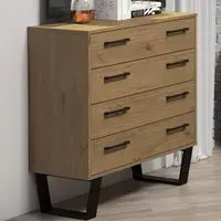 Texas 4 Drawer Chest of Drawers - Brown, Pine