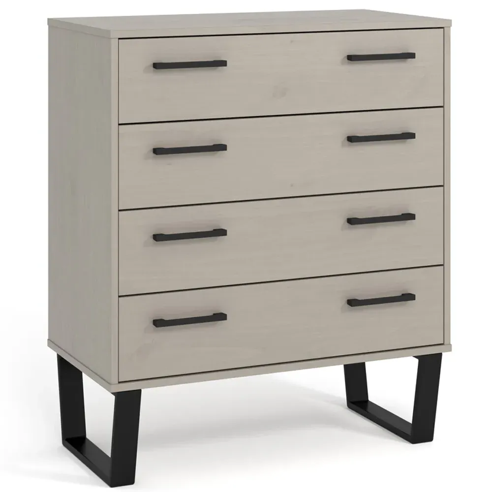 Texas 4 Drawer Chest of Drawers - Grey, Pine