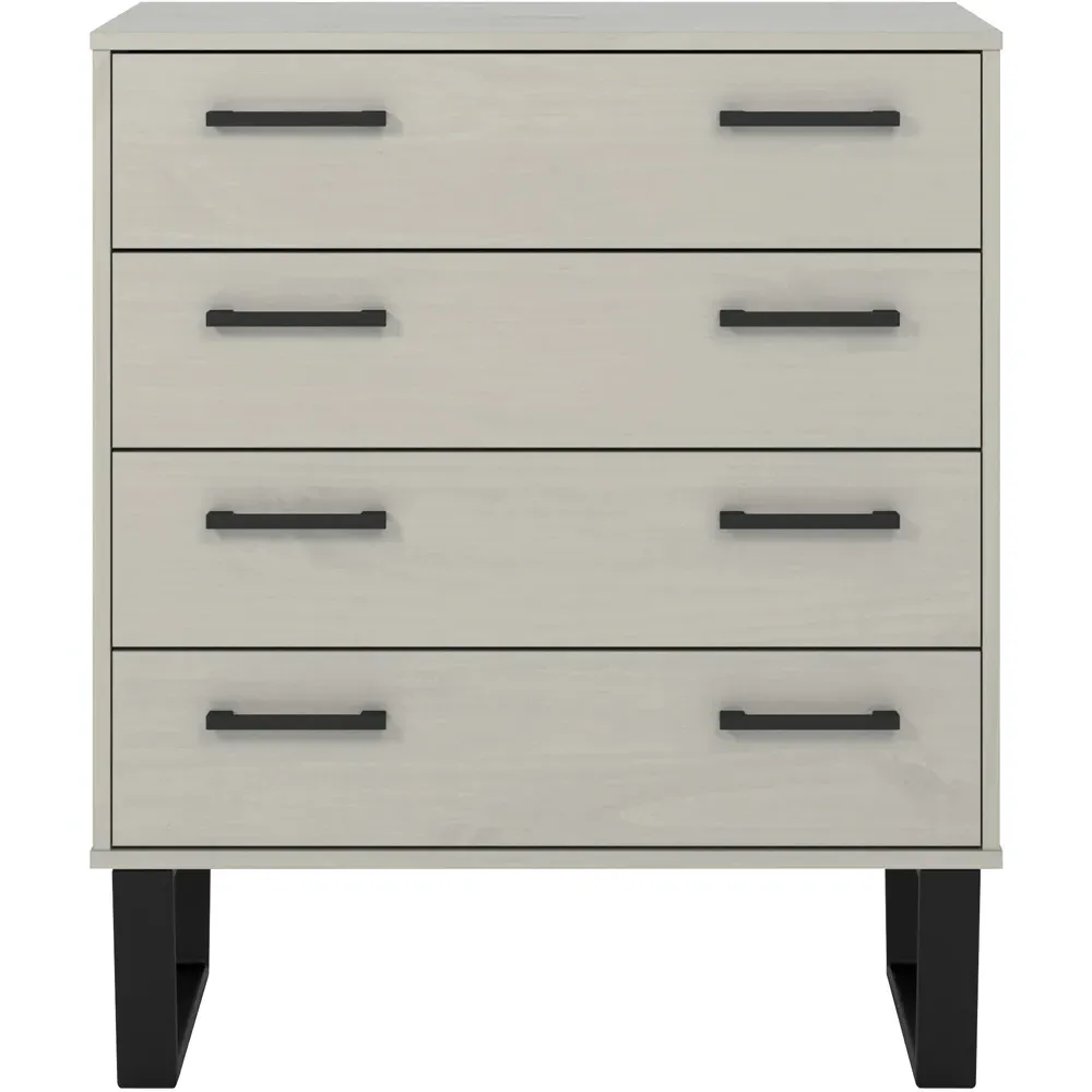 Texas 4 Drawer Chest of Drawers - Grey, Pine