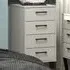Texas 4 Drawer Narrow Chest of Drawers - Grey, Pine
