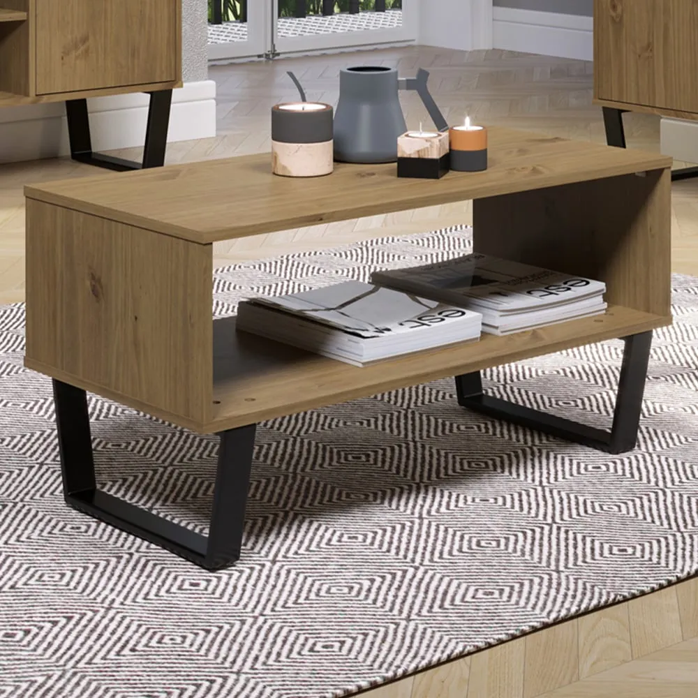 Texas Single Shelf Coffee Table - Multi, Wood image