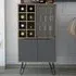 Vegas 3 Door Wine Cabinet - Oak, Grey