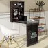 10 Shelf Wall Mounted Drop Leaf Foldable Desk - Brown