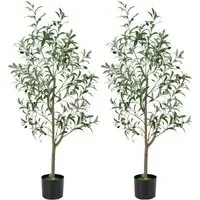 130cm Artificial Olive Tree with Fruits 2 Pack - Multi