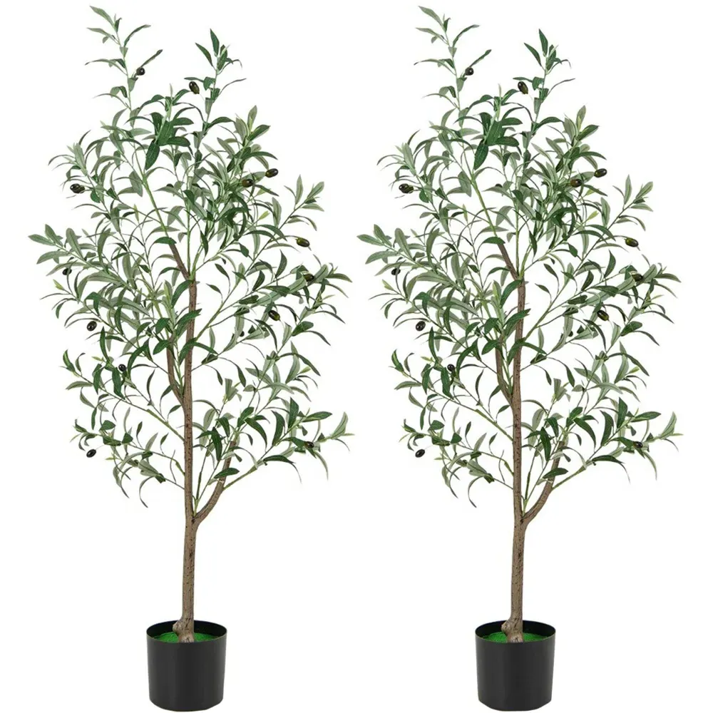130cm Artificial Olive Tree with Fruits 2 Pack - Multi