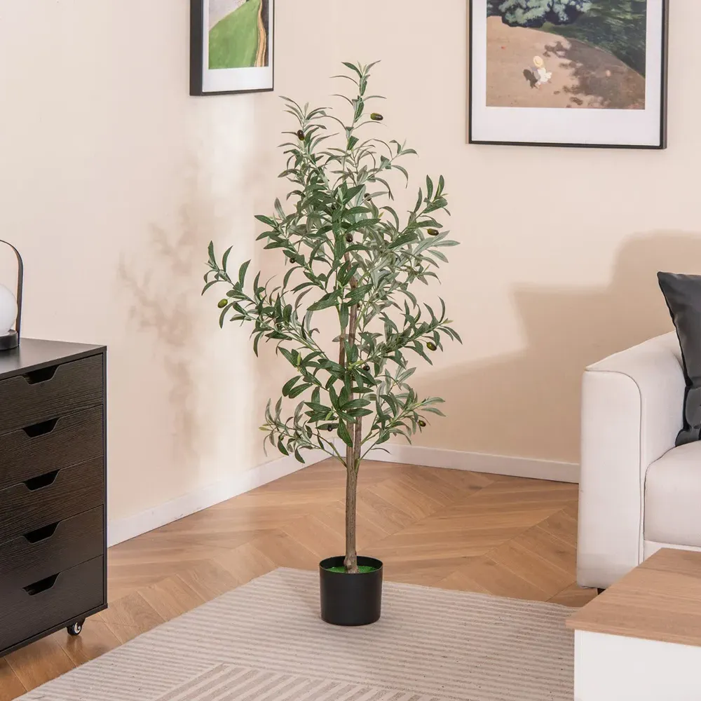 130cm Artificial Olive Tree with Fruits - Multi