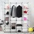 16 Cube Portable Wardrobe with Hanging Rods - Multi, Plastic