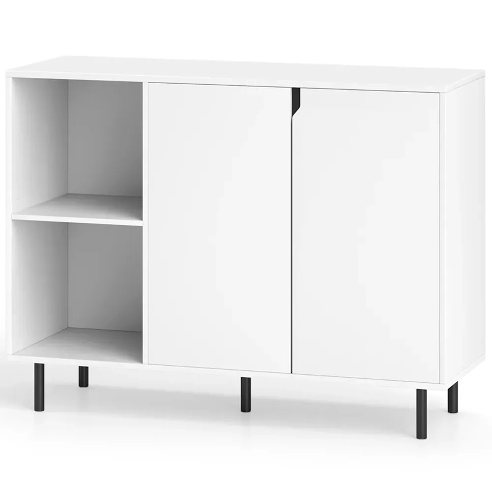 2 Door 2 Shelf Sideboard - White