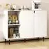 2 Door 2 Shelf Sideboard - White