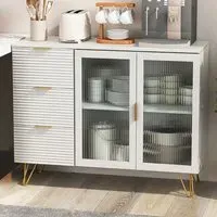 2 Door 3 Drawer Sideboard - White