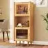 2 Door 3 Shelf Cube Storage Unit - Natural, Bamboo