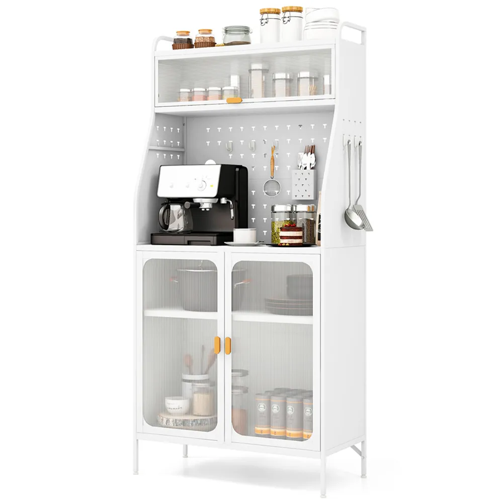 2 Door 3 Shelf Kitchen Storage Cabinet - White