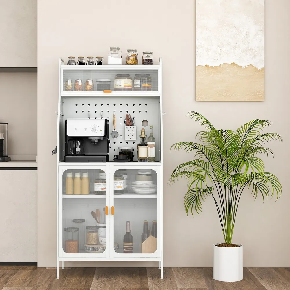 2 Door 3 Shelf Kitchen Storage Cabinet - White