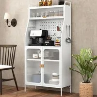 2 Door 3 Shelf Kitchen Storage Cabinet - White