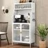 2 Door 3 Shelf Kitchen Storage Cabinet - White