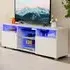 2 Door 6 Shelf TV Unit with LED - White