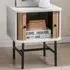 2 Door Bedside Table with Storage - White