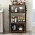 2 Door Kitchen Rack with 10 Hooks - Brown