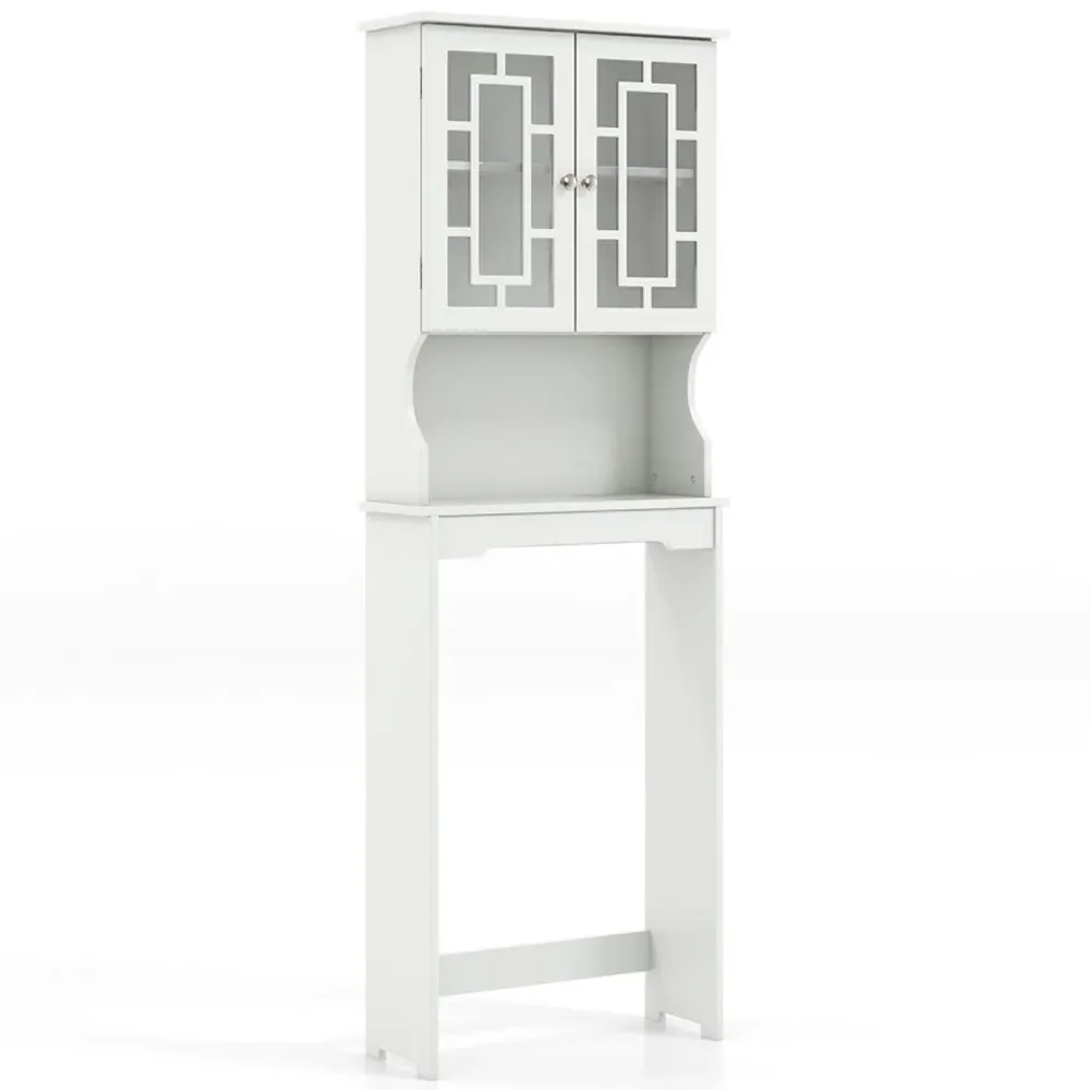 2 Door Over-Toilet Storage Cabinet - White