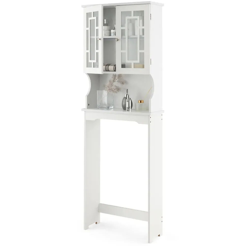 2 Door Over-Toilet Storage Cabinet - White