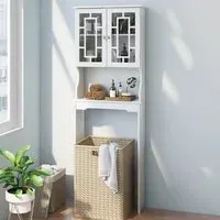 2 Door Over-Toilet Storage Cabinet - White