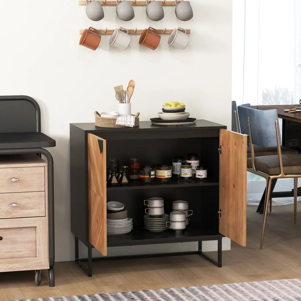 2 Door Sideboard - Black
