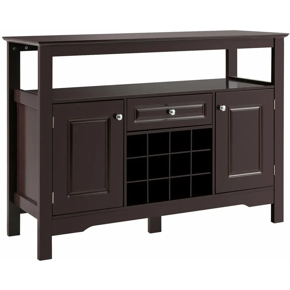 2 Door Sideboard with Wine Rack - Brown