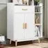 2 Door Single Drawer 3 Shelf Storage Cabinet - White