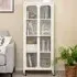 2 Door Storage Cabinet with Wheels - White