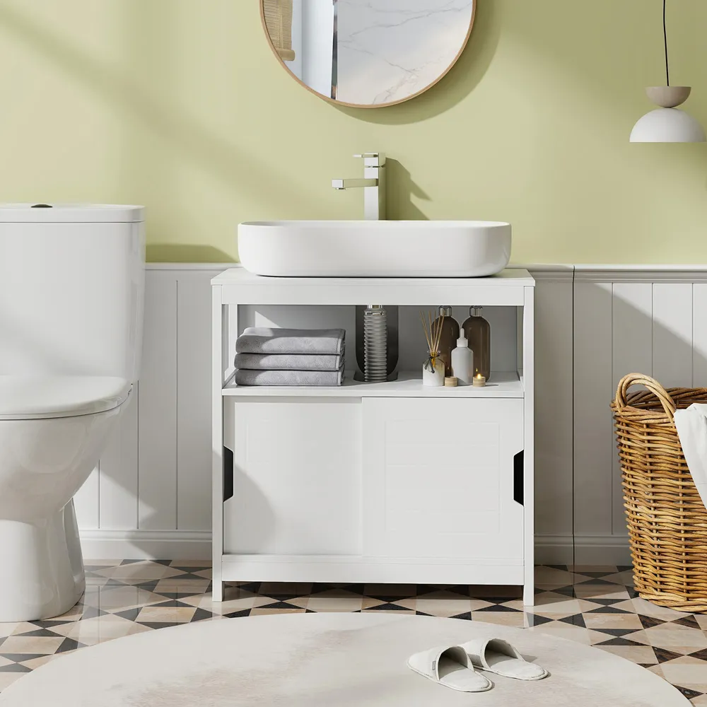2 Door Under Sink Bathroom Cabinet - White