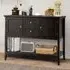 2 Drawer 2 Door Buffet Table with Shelf - Brown, Wood