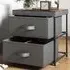 2 Drawer Bedside Table with Removable Lid - Grey