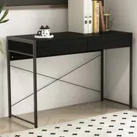 2 Drawer Computer Desk - Black