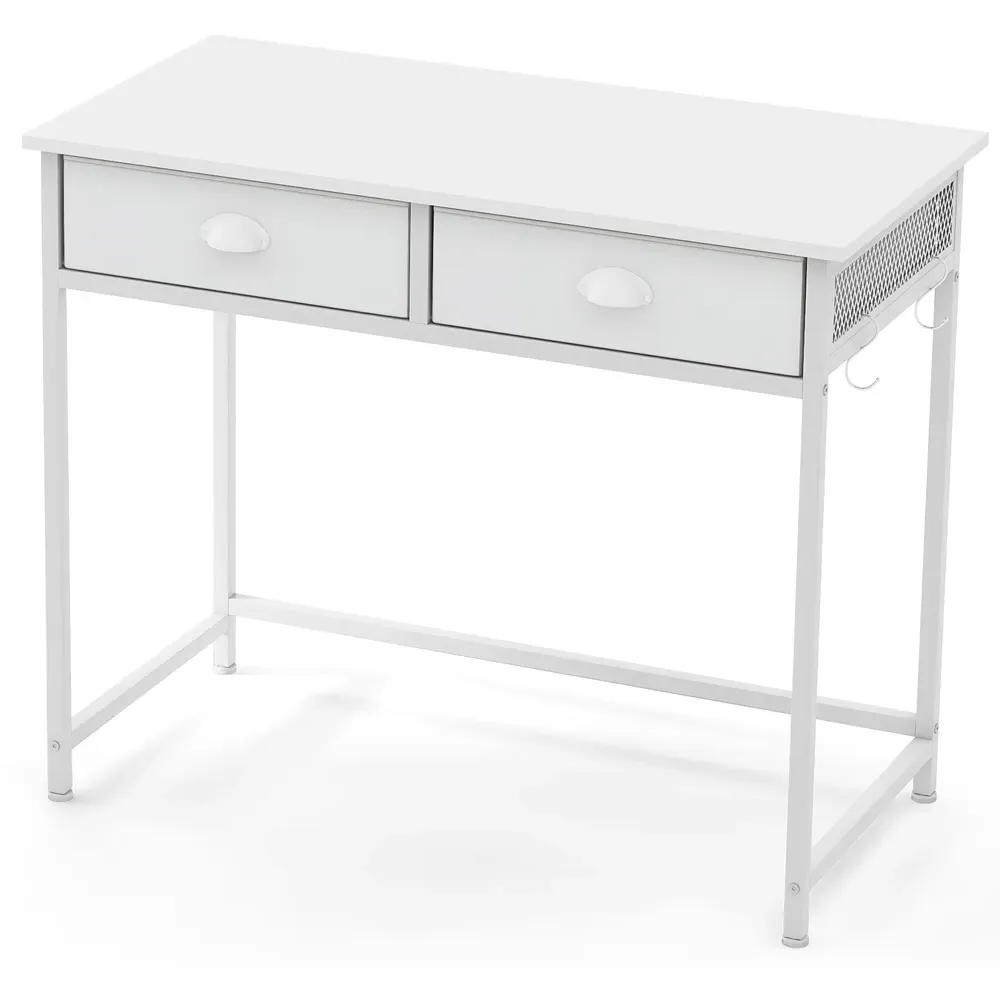 2 Drawer Computer Desk - White