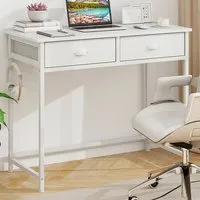 2 Drawer Computer Desk - White