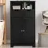 2 Drawer Floor Standing Utility Cabinet - Black