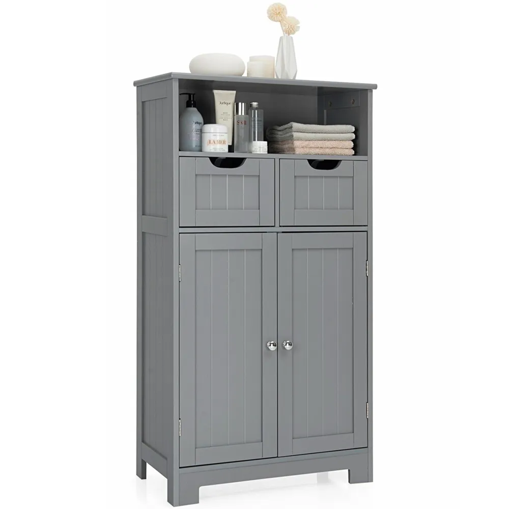 2 Drawer Floor Standing Utility Cabinet - Grey