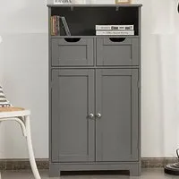 2 Drawer Floor Standing Utility Cabinet - Grey