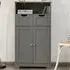 2 Drawer Floor Standing Utility Cabinet - Grey