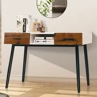 2 Drawer Industrial Console Table - Multi