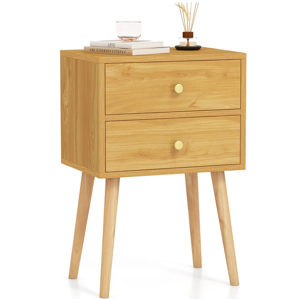 2 Drawer Nightstand - Wood