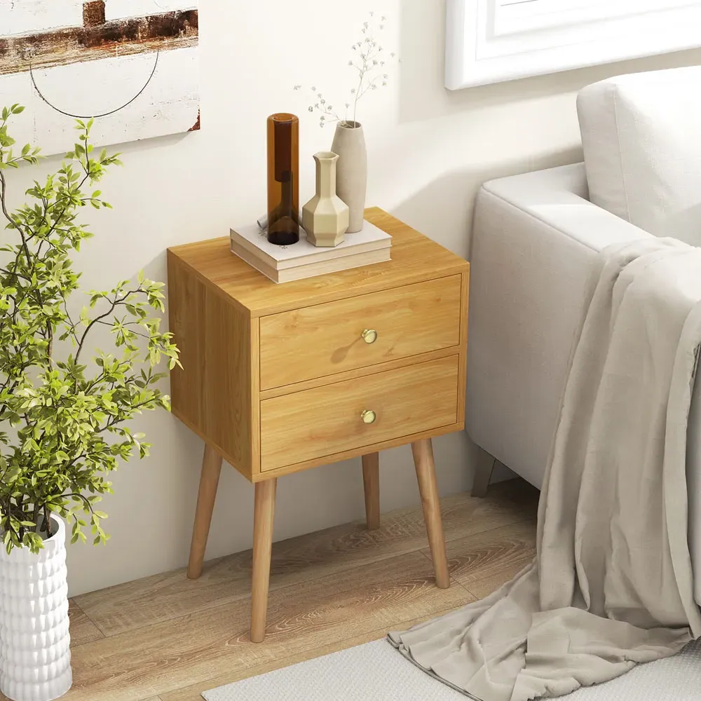 2 Drawer Nightstand - Wood